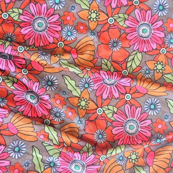 Two 2 Fly Soft Lace Sheer Floral Boho Hippie Western Kimono Cover Up Colorful - Picture 5 of 10